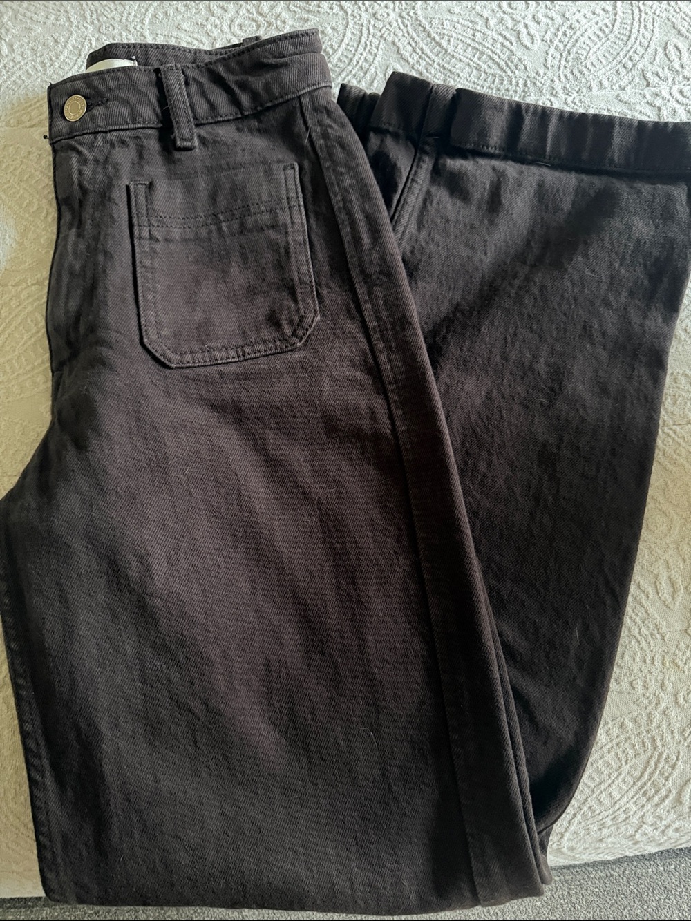 H&M Women's Black Straight-Leg Chinos